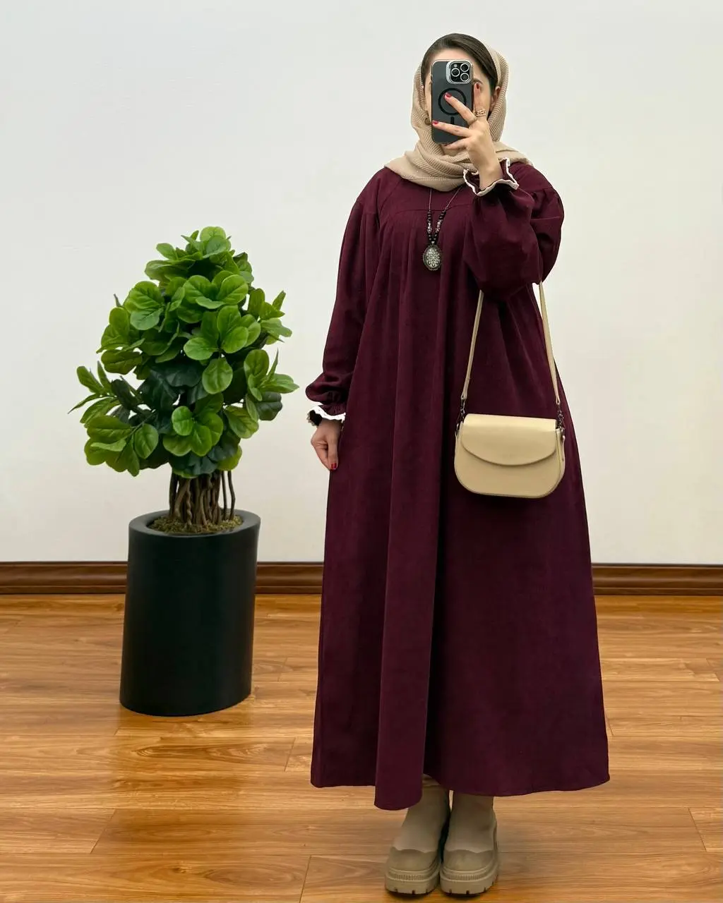 مانتو آیناز ( با پارچه کبریتی ) 1